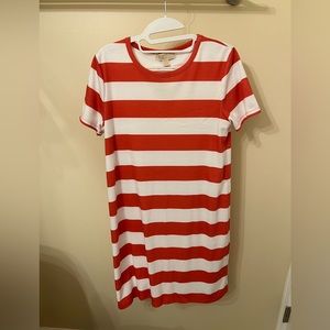 Michael Kors Red Striped Summer Dress Large